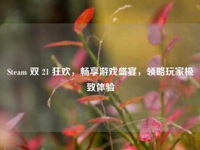 Steam 双 21 狂欢，畅享游戏盛宴，领略玩家极致体验
