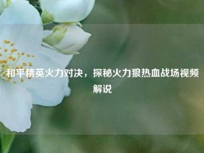 和平精英火力对决，探秘火力狼热血战场视频解说