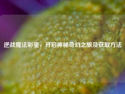 逆战魔法彩蛋，开启神秘奇幻之旅及获取方法