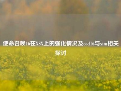 使命召唤16在XSX上的强化情况及cod16与xim相关探讨