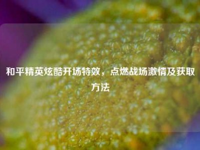 和平精英炫酷开场特效，点燃战场激情及获取方法