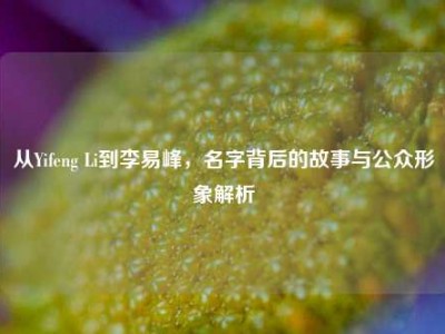 从Yifeng Li到李易峰，名字背后的故事与公众形象解析