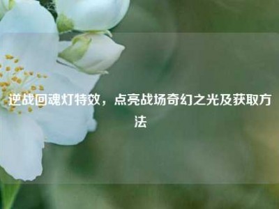 逆战回魂灯特效，点亮战场奇幻之光及获取方法