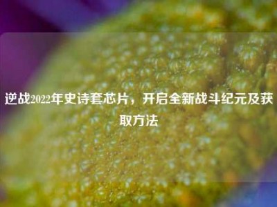逆战2022年史诗套芯片，开启全新战斗纪元及获取方法