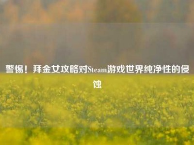警惕！拜金女攻略对Steam游戏世界纯净性的侵蚀