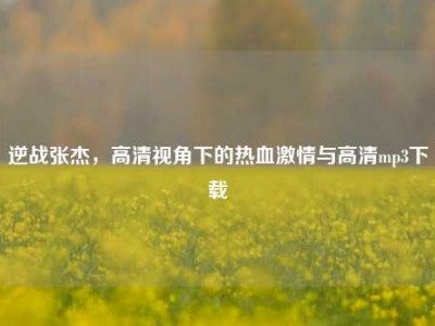 逆战张杰，高清视角下的热血激情与高清mp3下载