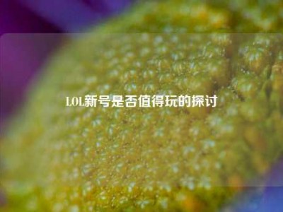 LOL新号是否值得玩的探讨