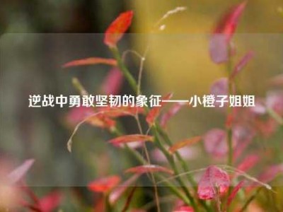 逆战中勇敢坚韧的象征——小橙子姐姐