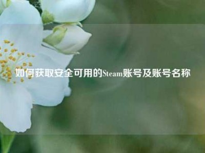 如何获取安全可用的Steam账号及账号名称