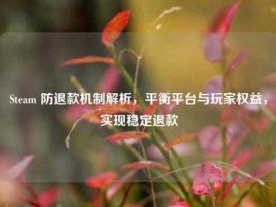 Steam 防退款机制解析，平衡平台与玩家权益，实现稳定退款