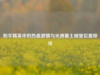 和平精英中的热血激情与光遇墓土城堡位置探寻