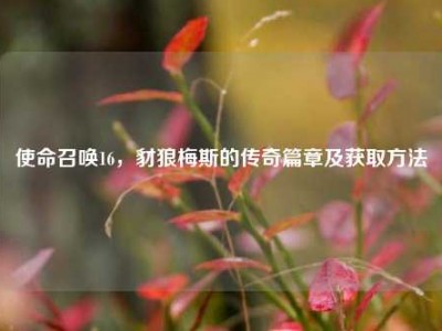 使命召唤16，豺狼梅斯的传奇篇章及获取方法