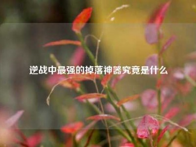 逆战中最强的掉落神器究竟是什么