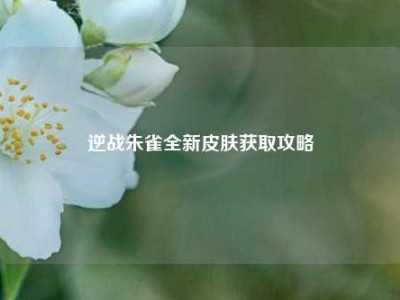 逆战朱雀全新皮肤获取攻略