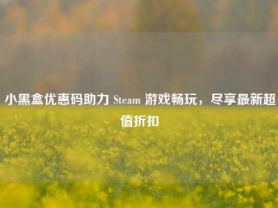 小黑盒优惠码助力 Steam 游戏畅玩，尽享最新超值折扣