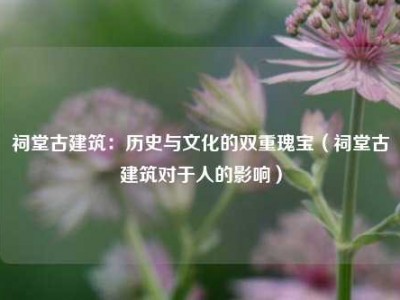 祠堂古建筑：历史与文化的双重瑰宝（祠堂古建筑对于人的影响）