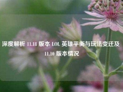 深度解析 11.18 版本 LOL 英雄平衡与玩法变迁及 11.10 版本情况
