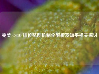 完美 CSGO 排位奖励机制全解析及知乎相关探讨