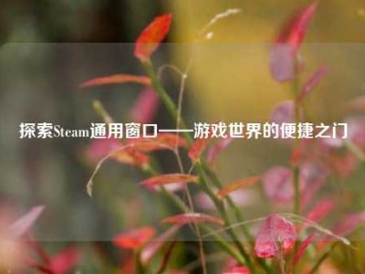 探索Steam通用窗口——游戏世界的便捷之门