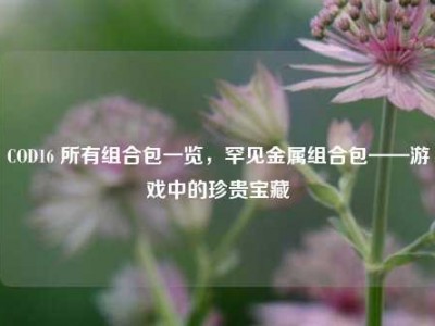 COD16 所有组合包一览，罕见金属组合包——游戏中的珍贵宝藏