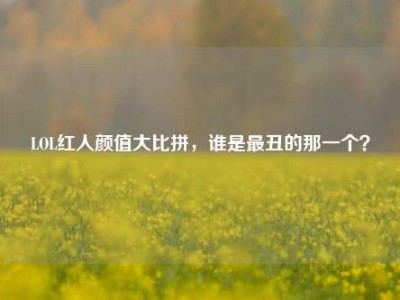 LOL红人颜值大比拼，谁是最丑的那一个？
