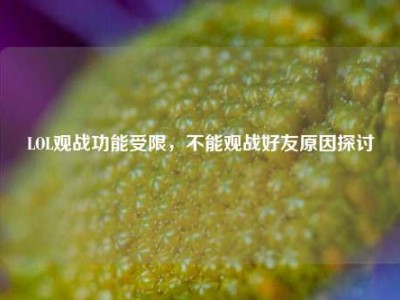LOL观战功能受限，不能观战好友原因探讨