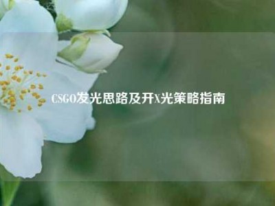 CSGO发光思路及开X光策略指南