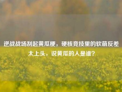 逆战战场刮起黄瓜梗，硬核竞技里的软萌反差太上头，说黄瓜的人是谁？