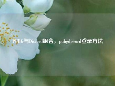 PUBG与Discord组合，pubgdiscord登录方法