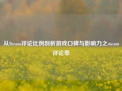 从Steam评论比例剖析游戏口碑与影响力之steam评论率