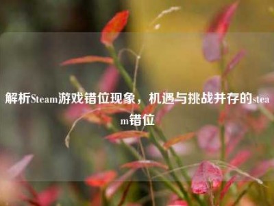 解析Steam游戏错位现象，机遇与挑战并存的steam错位