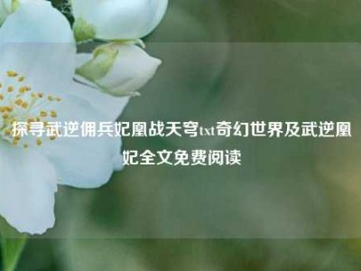 探寻武逆佣兵妃凰战天穹txt奇幻世界及武逆凰妃全文免费阅读
