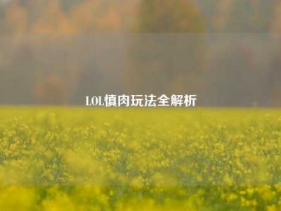 LOL慎肉玩法全解析
