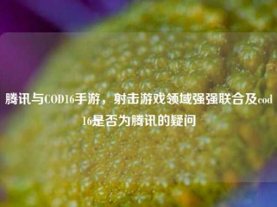 腾讯与COD16手游，射击游戏领域强强联合及cod16是否为腾讯的疑问