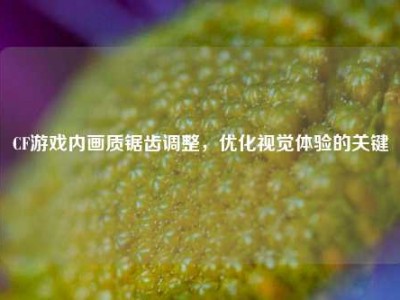 CF游戏内画质锯齿调整，优化视觉体验的关键