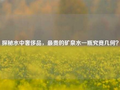 探秘水中奢侈品，最贵的矿泉水一瓶究竟几何？