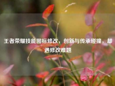王者荣耀技能图标修改，创新与传承碰撞，却遇修改难题
