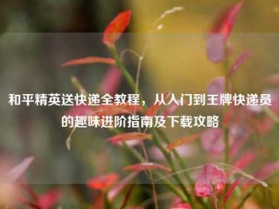 和平精英送快递全教程，从入门到王牌快递员的趣味进阶指南及下载攻略