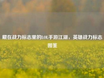 藏在战力标志里的LOL手游江湖，英雄战力标志图鉴