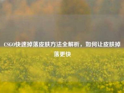 CSGO快速掉落皮肤方法全解析，如何让皮肤掉落更快