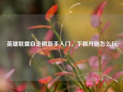 英雄联盟自走棋新手入门，下棋开始怎么玩