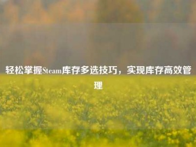 轻松掌握Steam库存多选技巧，实现库存高效管理