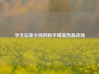 学生玩家小凤的和平精英热血战场