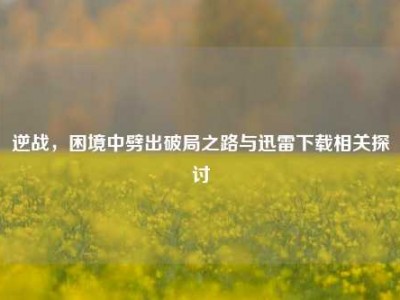 逆战，困境中劈出破局之路与迅雷下载相关探讨