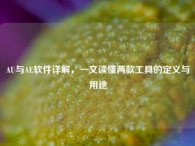 AU与AE软件详解，一文读懂两款工具的定义与用途