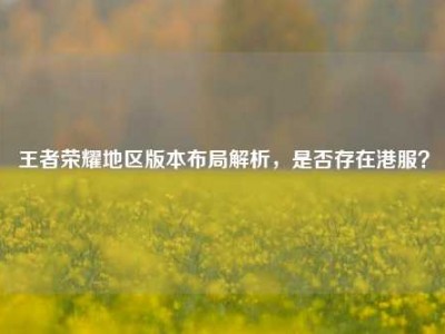 王者荣耀地区版本布局解析，是否存在港服？
