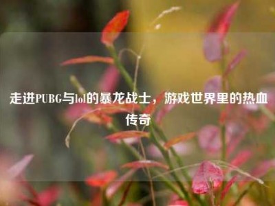 走进PUBG与lol的暴龙战士，游戏世界里的热血传奇