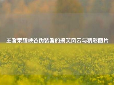 王者荣耀峡谷伪装者的搞笑风云与精彩图片