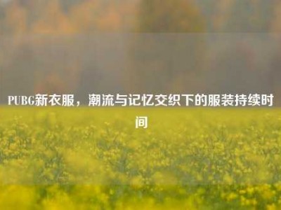 PUBG新衣服，潮流与记忆交织下的服装持续时间