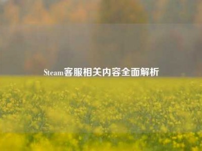 Steam客服相关内容全面解析